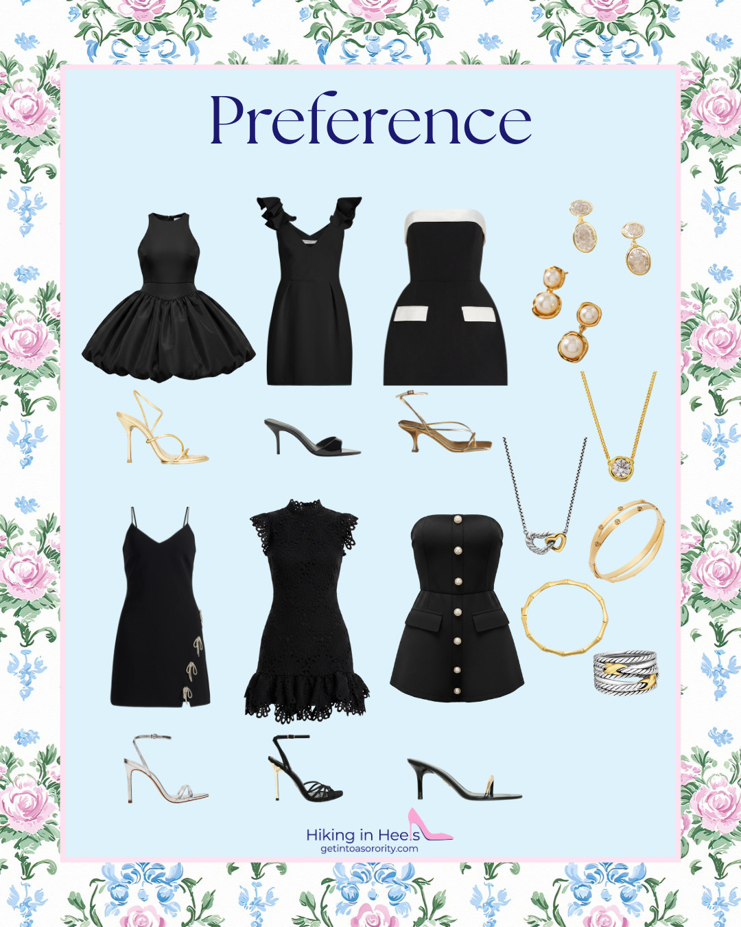 All black Preference Round dresses! 🖤 

 