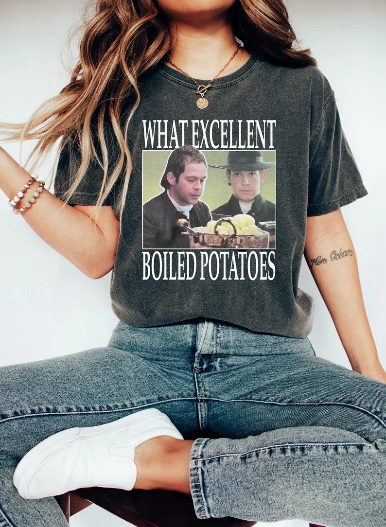 Boiled Potatoes Funny Meme Shirt, Pride and Prejudice Sweatshirt, Fitzwilliam Darcy Tee, Elizabet... | Etsy (US)