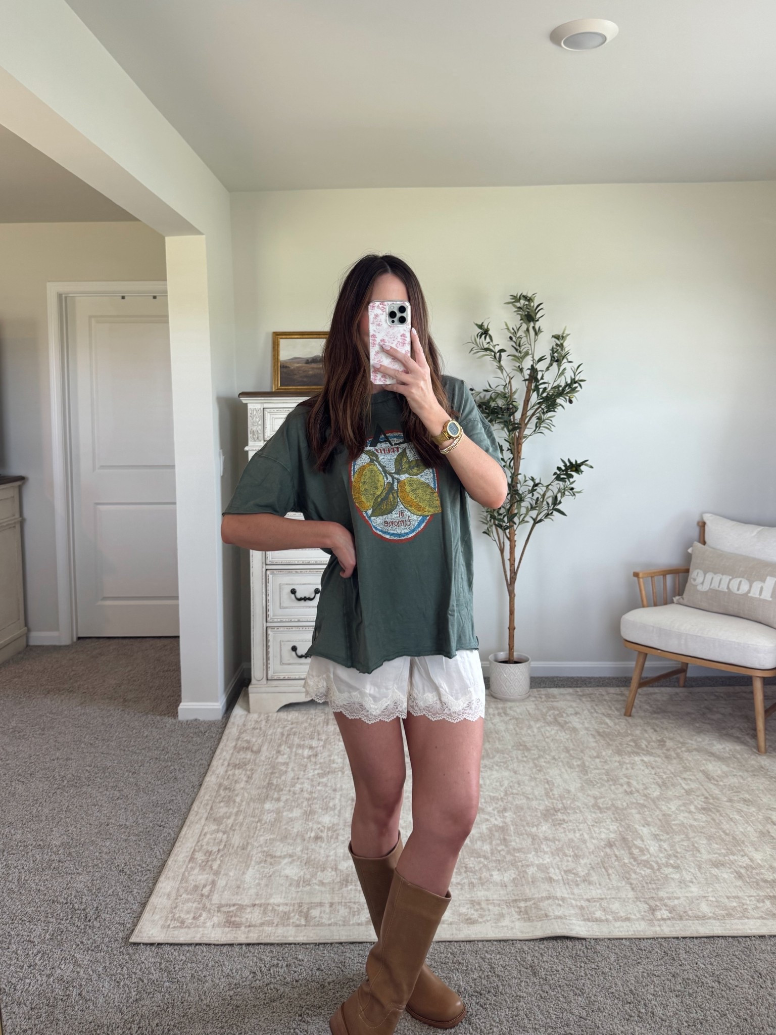 I think I’m kind of obsessed with this outfit 😍

Trying the boxer shorts trend — these are a little see through, but with a graphic tee over them it works perfectly!!

Wearing a size M tee & sized down to a S in the boxer shorts (still comfy) 🫶🏼@Aerie 

#LTKootd #LTKxAerie #LTKFestival