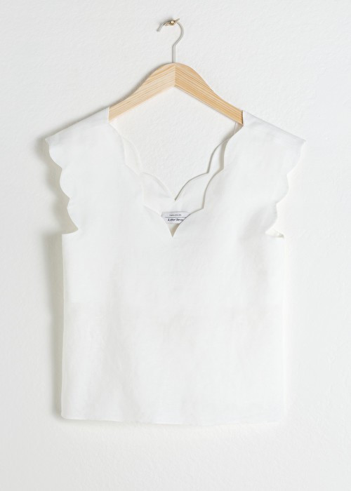 Linen Blend Scalloped Tank Top | & Other Stories (EU + UK)