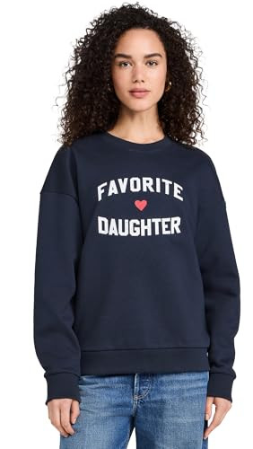 Favorite Daughter Women's Heart Logo Sweatshirt, Navy, S | Amazon (US)