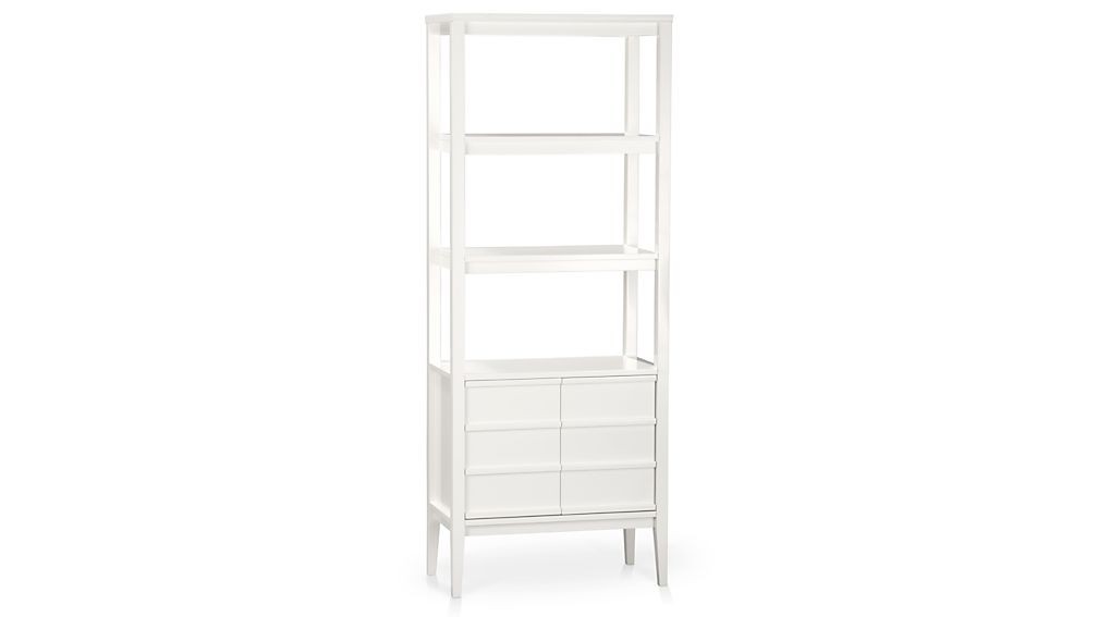 Spotlight White Bookcase | Crate & Barrel