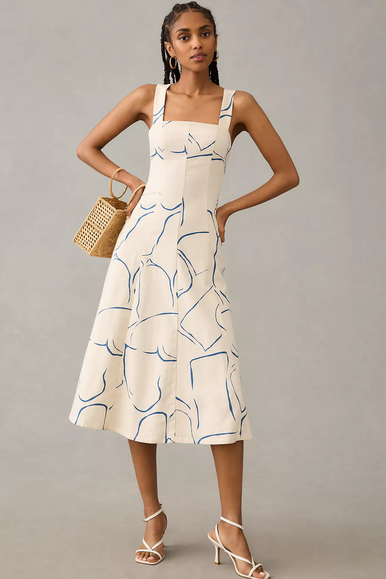Corey Lynn Calter Printed Square-Neck Dress | Anthropologie (US)