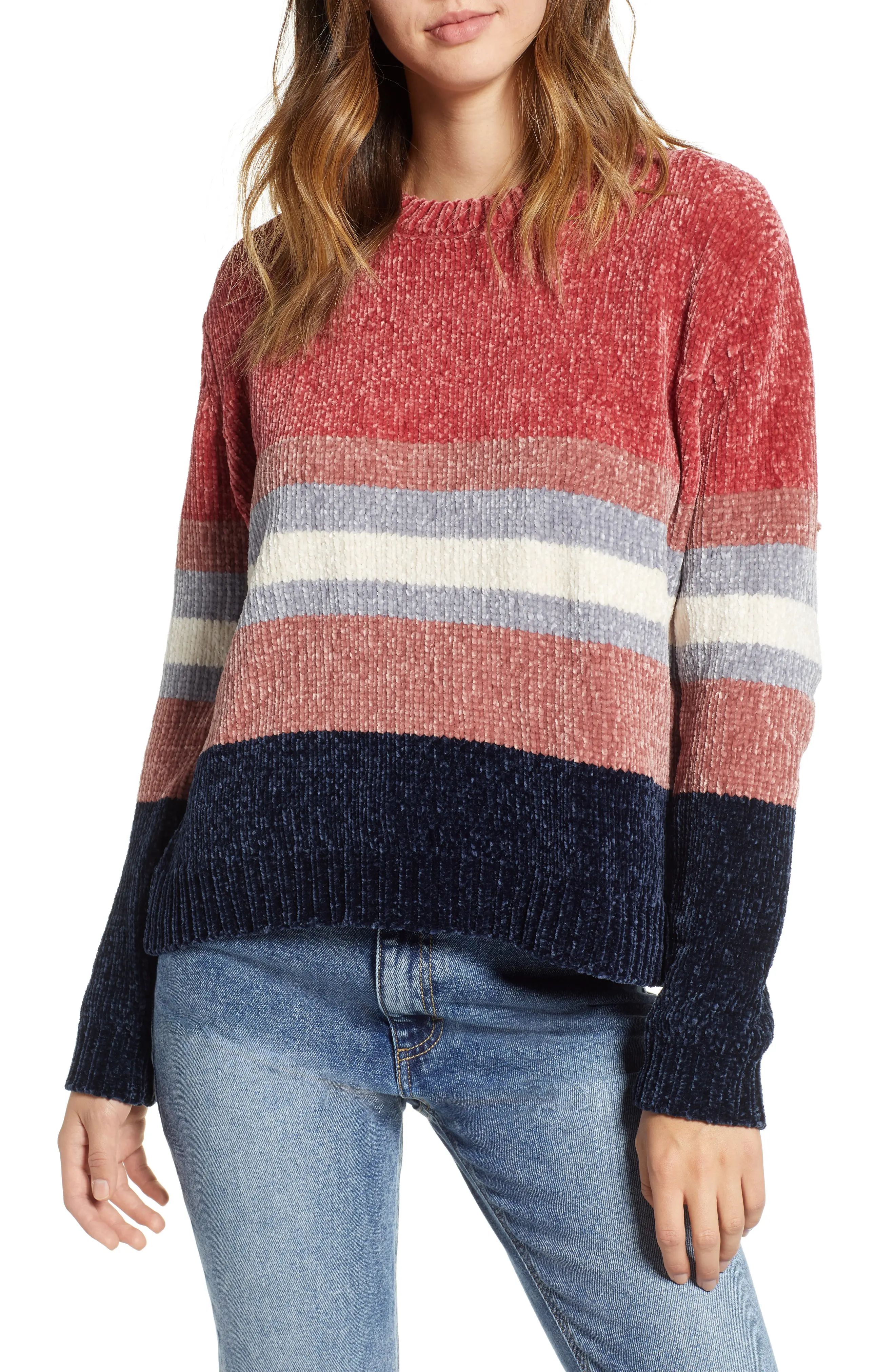 Stripe Chenille Sweater | Nordstrom
