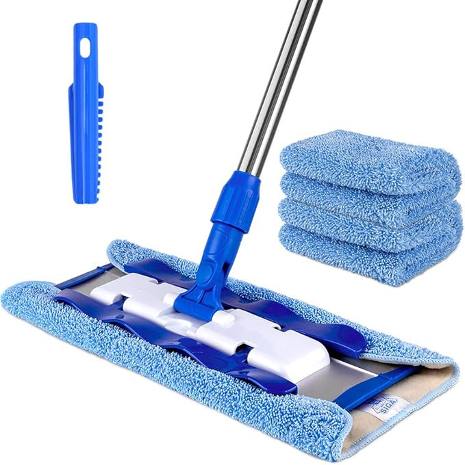 MR.SIGA Professional Microfiber Mop for Hardwood, Laminate, Tile Floor Cleaning, Stainless Steel ... | Amazon (US)