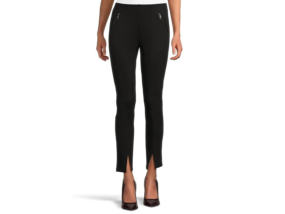 Liverpool Los Angeles Petite High-Rise Pull-On Legging With Slit Hem Women's Clothing Black : 0P 24, Elastane/Nylon/Ponte | Zappos