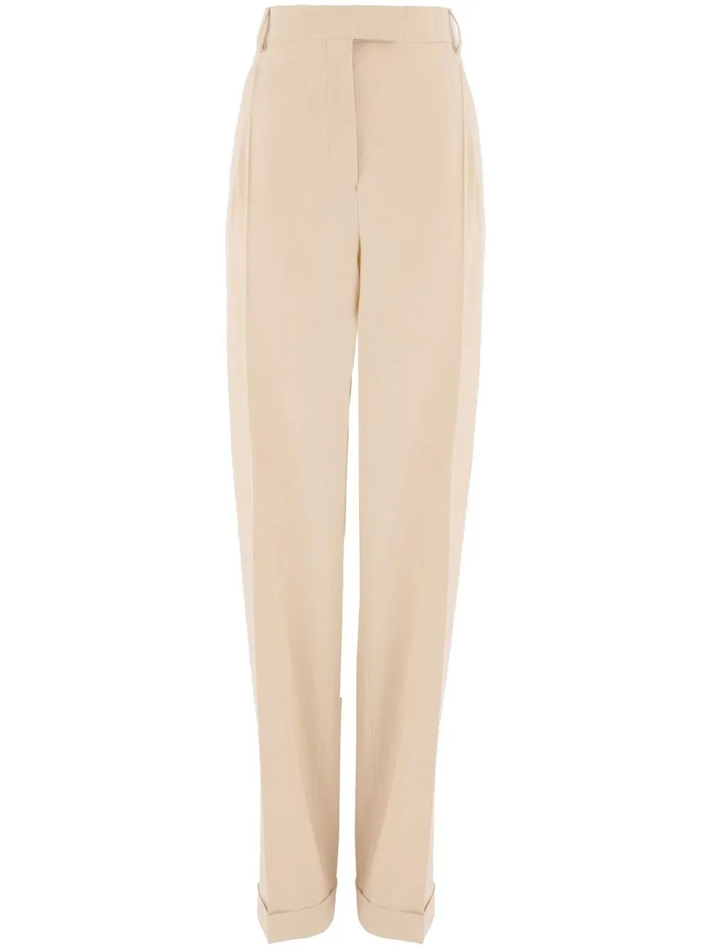 pleat-detail wool tailored trousers | Farfetch Global