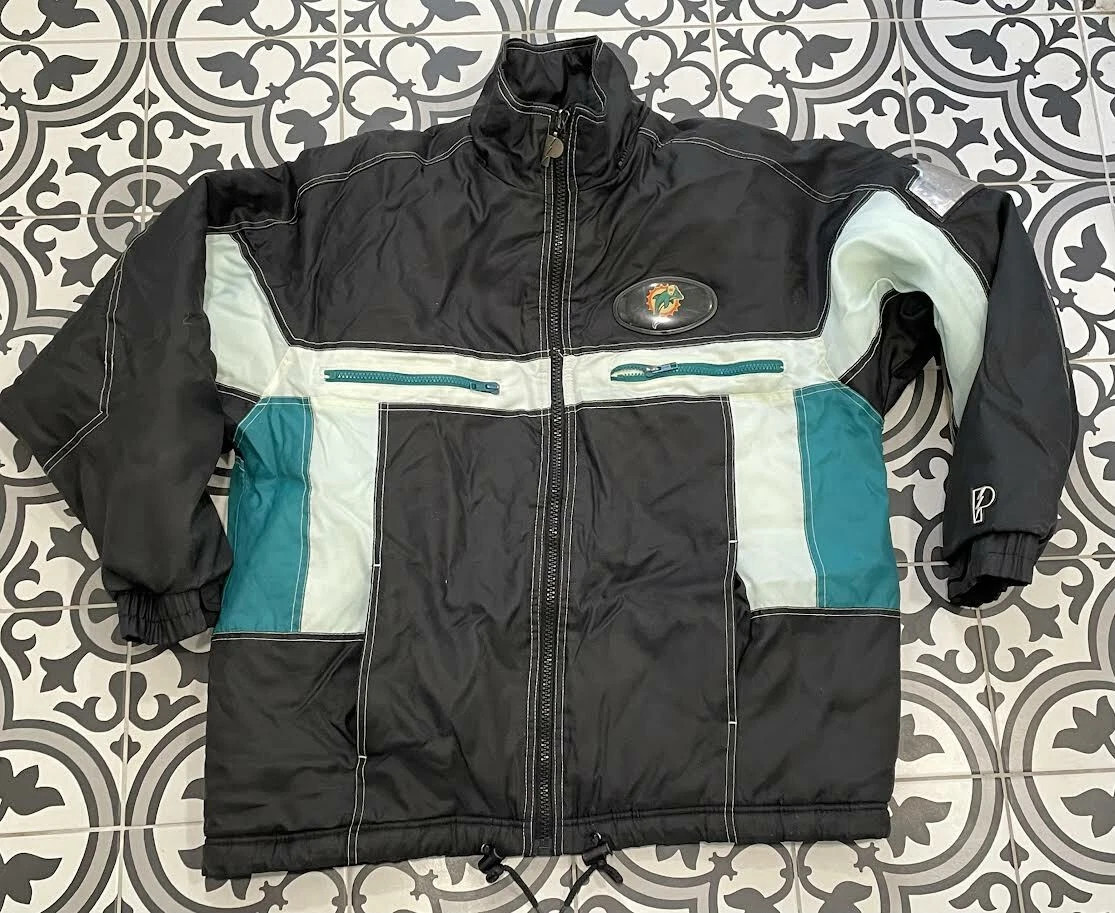 Vintage 1990s Miami Dolphins Pro Player Puffy NFL Football Jacket Medium | eBay US