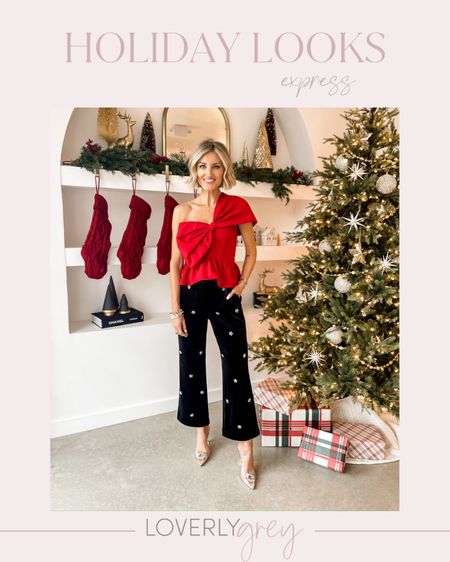 Holiday outfit idea! This is perfect for a Christmas party! I am wearing an XS/0 in these pieces! 

Loverly Grey, Express sale

#LTKsalealert #LTKHoliday #LTKstyletip