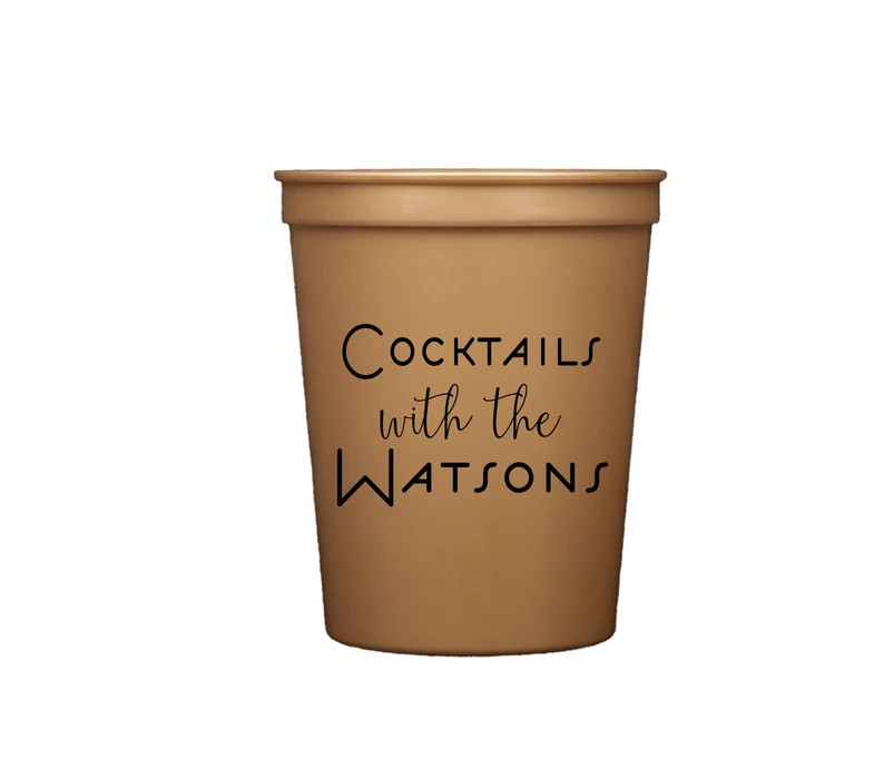 personalized plastic cups, tailgate, housewarming gift, football party, personalized gift, person... | Etsy (US)