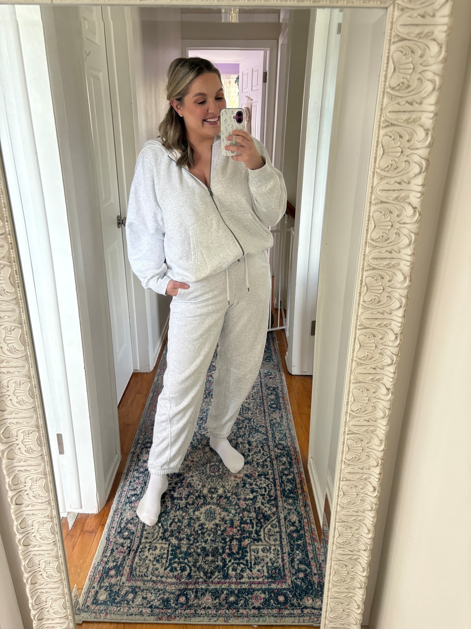 Gonna be wearing this set on REPEAT this fall.

This Viral Sweat set is part of target circle week! 40% off both pieces. So freaking soft and comes in multiple colors.

The pants are a barrel leg style. I did size down to a medium for a more fitted look. 

The zip - up I stayed TTS in a Large.

#ltkfindsunder50 #ltksalealert #ltkmidsize #fallootd #casualstyle #millenialmom #fashionreel #ootdfashi̇on #targetstyle #sahmstyle


#LTKmomlife #LTKootd #LTKMidsize