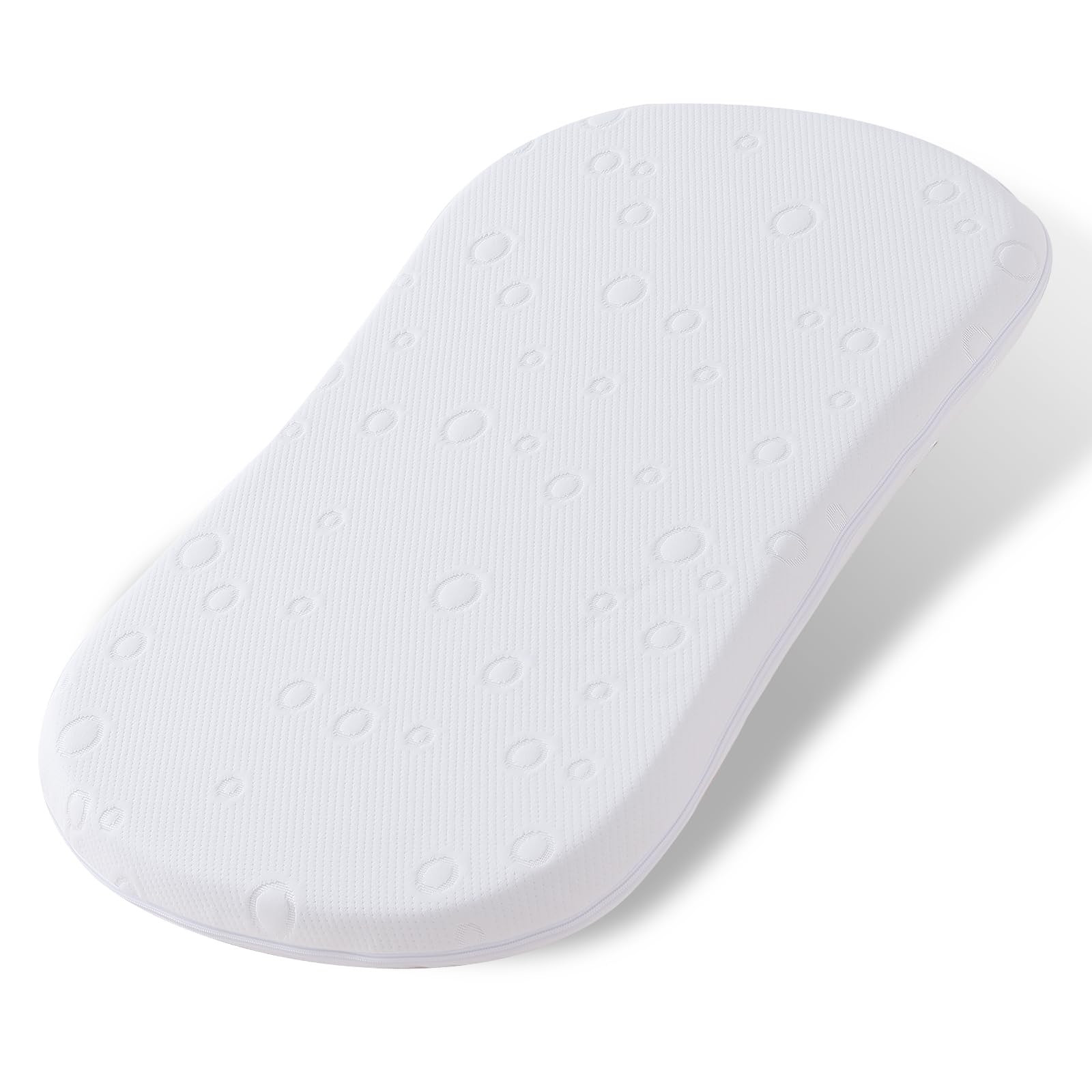Baby Bassinet Mattress Pad, 30" x 18" x 2" Dual Sided Gel Memory Foam Mattress with Breathable Re... | Amazon (US)