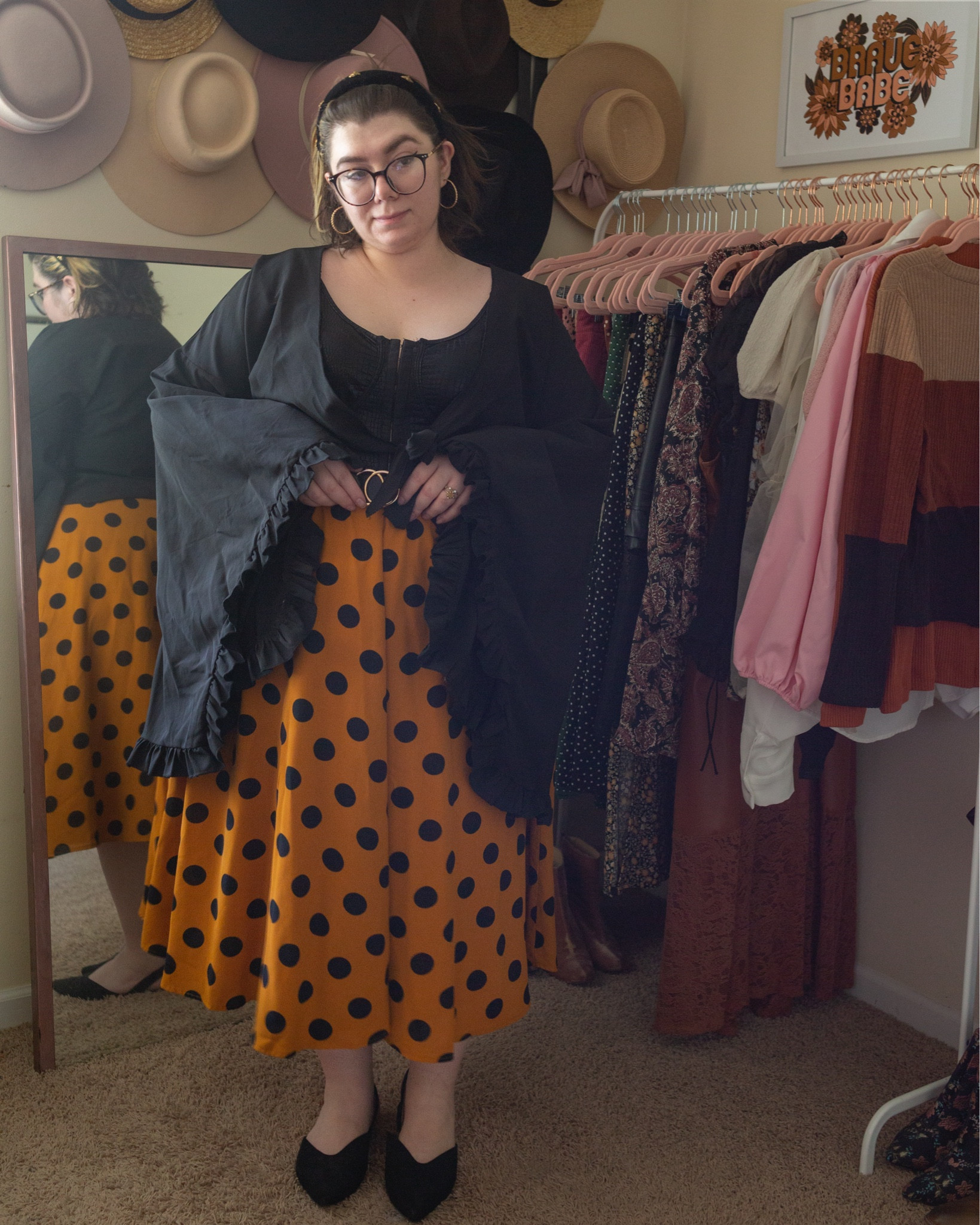 Plus size Halloween angel sleeve black and orange outfit 

#LTKstyletip #LTKplussize #LTKHalloween