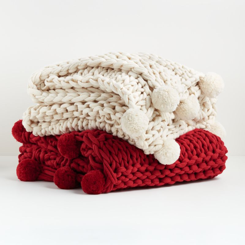 Virka Handknit Throws | Crate and Barrel | Crate & Barrel