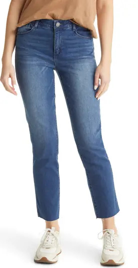 'Ab'Solution Slim Fit Raw Hem Straight Leg Jeans | Nordstrom