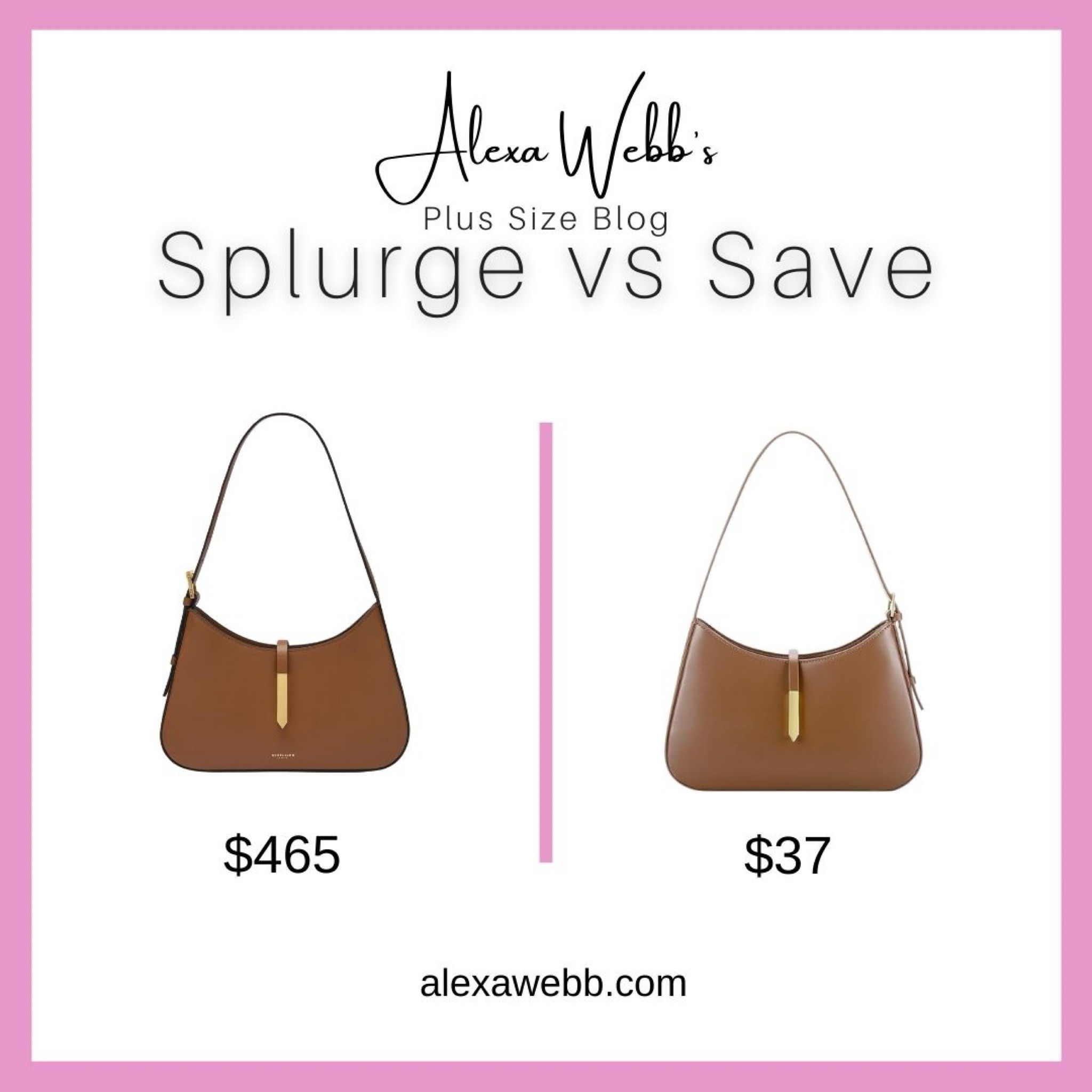 Brown Shoulder Bag - Splurge vs Save by Alexa Webb #plussize

#LTKStyleTip #LTKPlusSize #LTKItBag