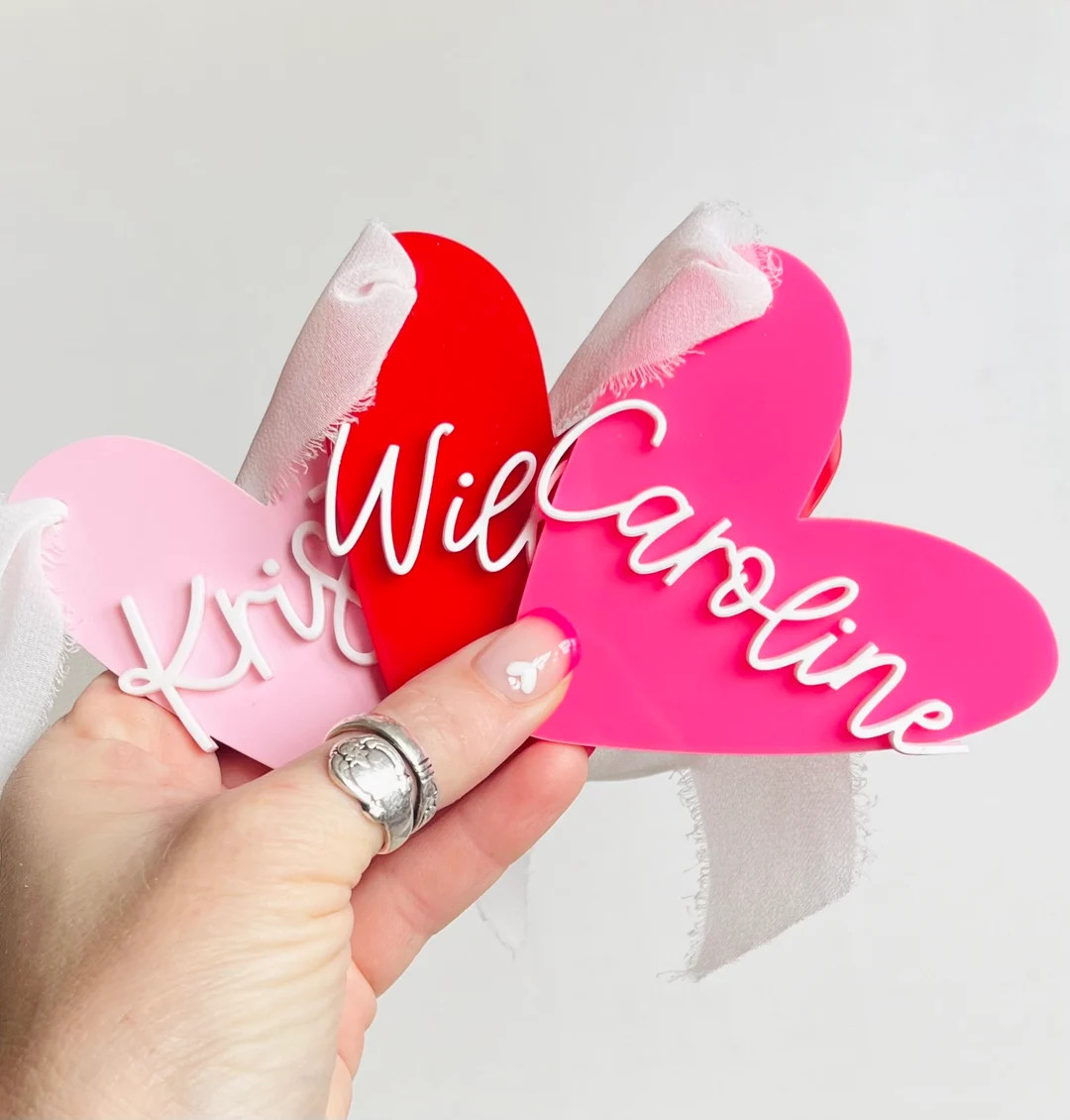 Valentines Day Name Tag Personalized Valentines Tag Valentines Day Bag Tags Custom Name Tag Kids ... | Etsy (US)