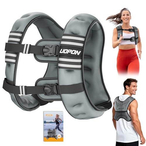 Weighted Vest for Women Men, 10 lb Weight Vest for Walking with Reflective Stripe and Adjustable Buckle Straps, Body Weights for Osteoporosis, Running, Strength Training and Weight Loss | Amazon (US)