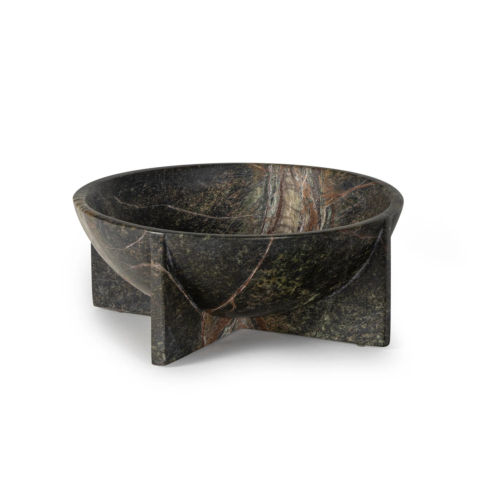 Tribune Marble Bowl Large (Green) | Perigold