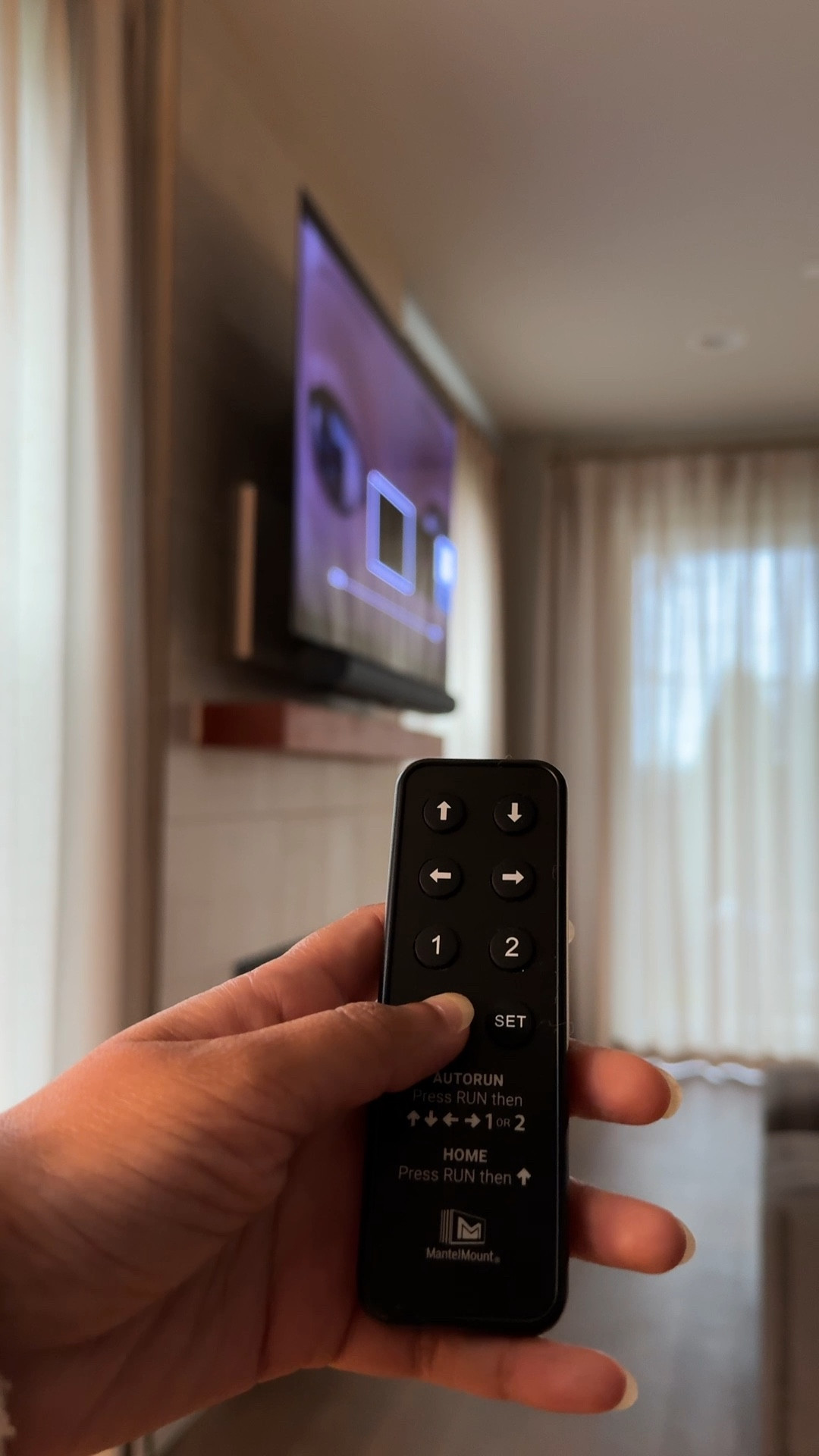Motorize tv mount for tvs above fireplace 


#LTKHome