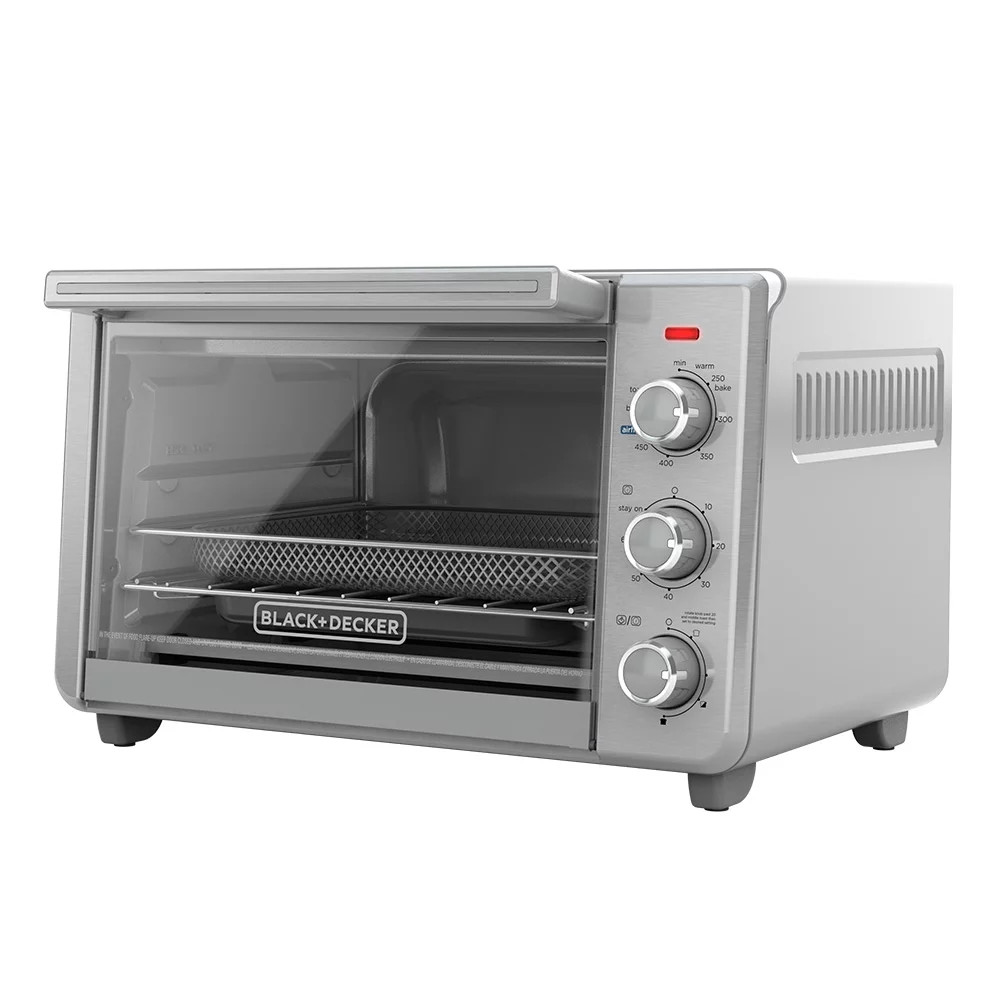 BLACK+DECKER 6-Slice Crisp 'N Bake Air Fry Toaster Oven, TO3217SS | Walmart (US)