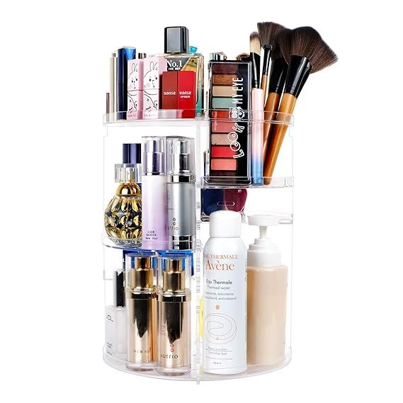 sanipoe 360 Spinning Makeup Organizer, Lazy Susan Rack Cosmetic Carousel Storage Shelf, Great for... | Amazon (US)