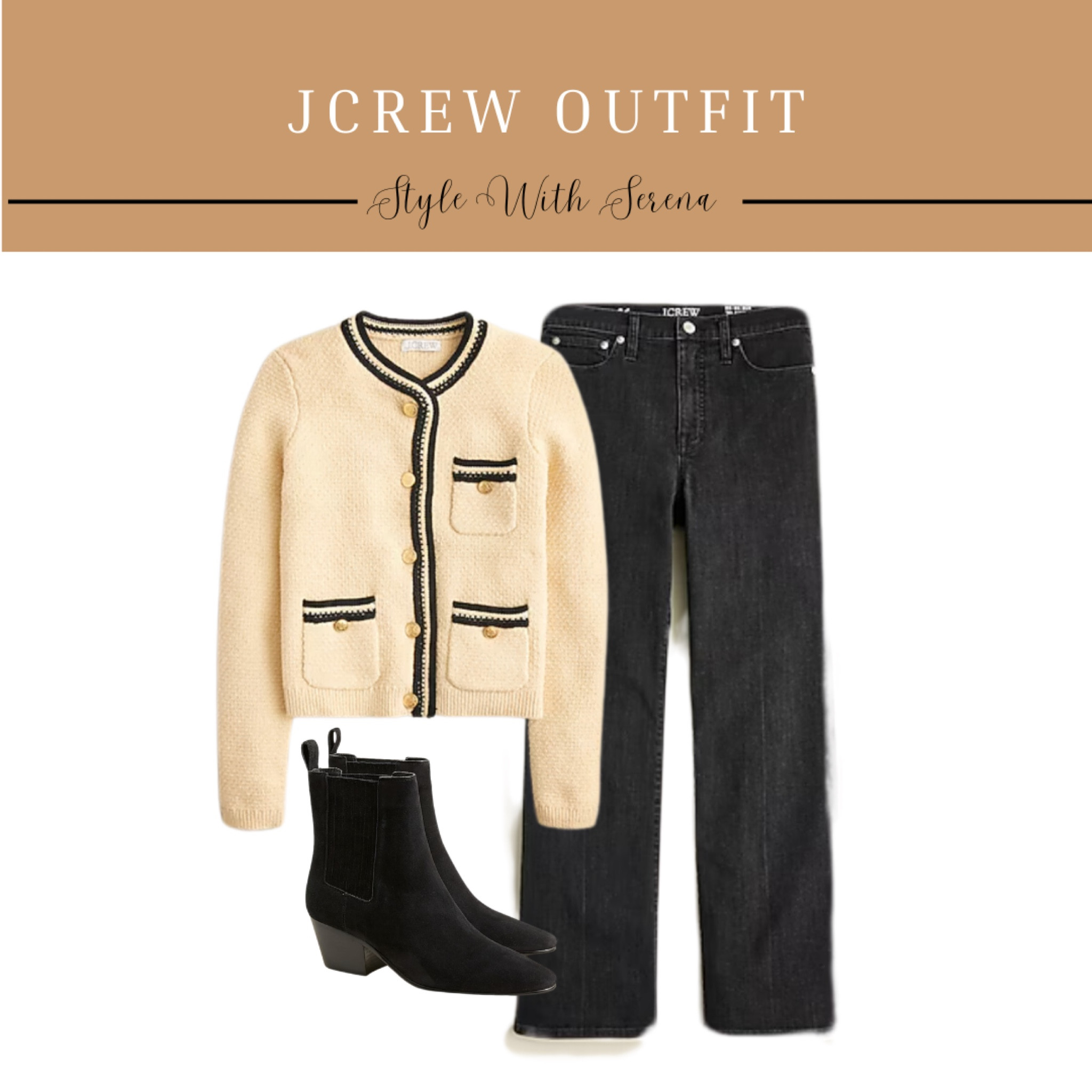 Jcrew outfit, sweater, cardigan, jeans, booties, fall outfit 

#LTKSeasonal #LTKStyleTip #LTKOver40
