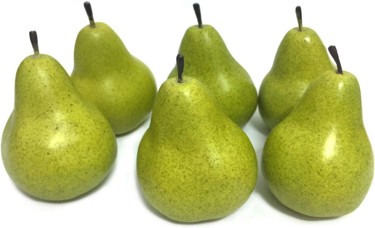 D-Seven 6pcs Fake Pear Artificial Fruit Faux Pears for Home Shop Supermarket Props Or Decoration(... | Amazon (US)