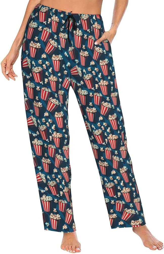 Women Comfy Pajama Pants Stretch Sleepwear Lounge Pants With Pockets & Drawstring | Amazon (US)