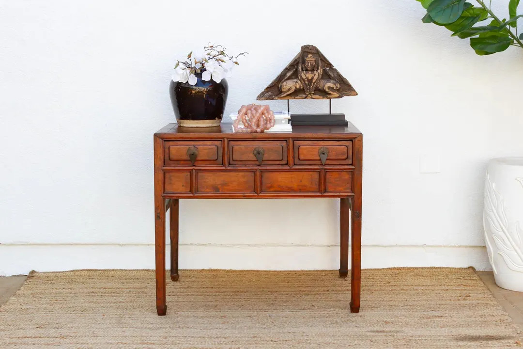 Antique Chinese Ming Style 3 Drawer Table, Chinese Ming Console Table,ming Dynasty Style Desk, De... | Etsy (US)