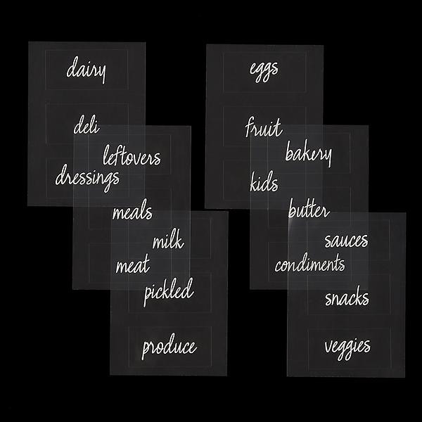 The Home Edit by iDesign Fridge Labels Pkg/18 | The Container Store