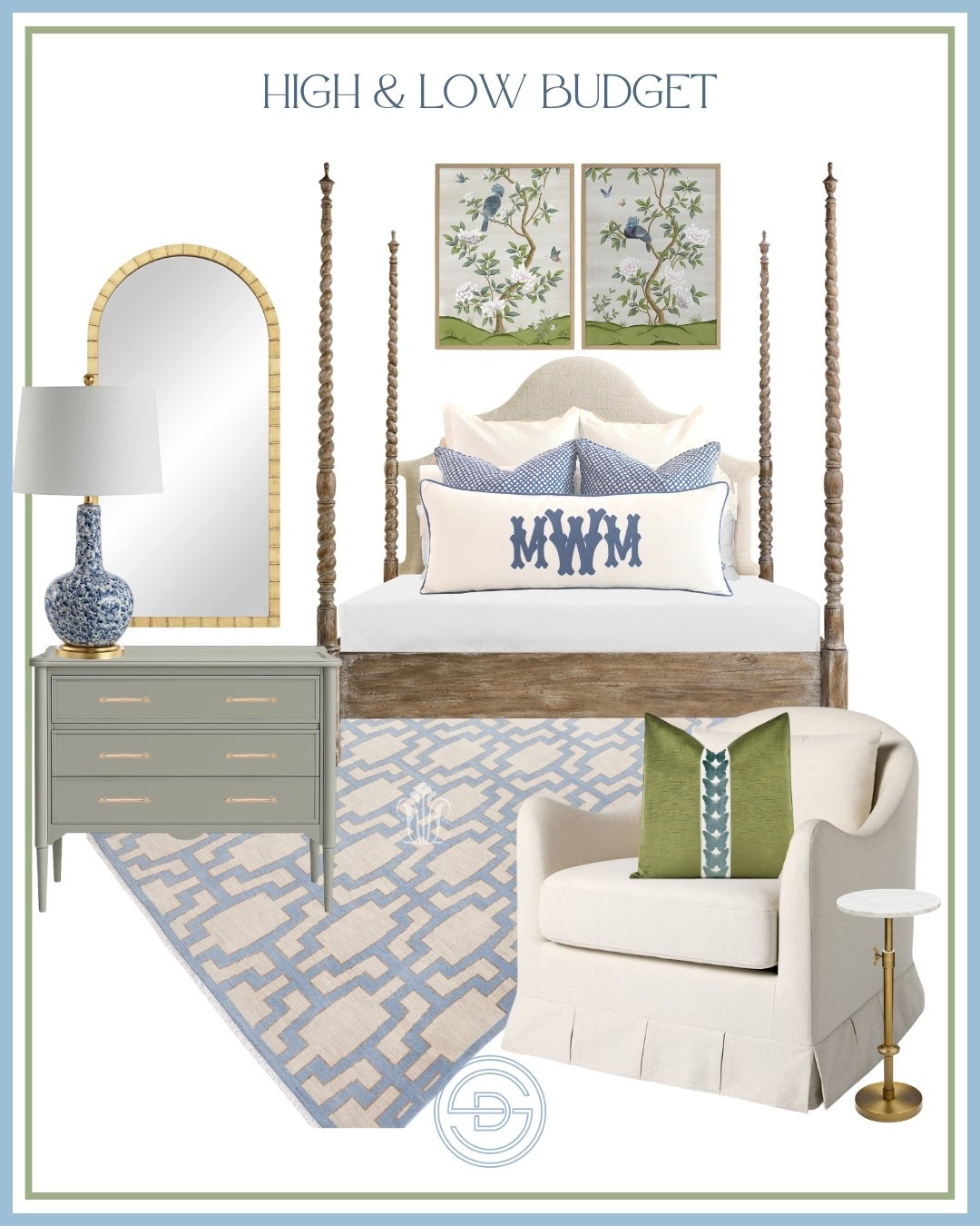 Creating the perfect mix of splurge worthy and affordable home decor!  Ideal for a classic and cozy bedroom! These high and low budget classic grandmillennial home decor finds are 👏🏼👏🏼! 

Grandmillennial bedroom | chinoiserie bedroom| Grandmillennial home decor | splurge or save | affordable home decor | classic bedroom | bedroom design  

#LTKHome #LTKSaleAlert