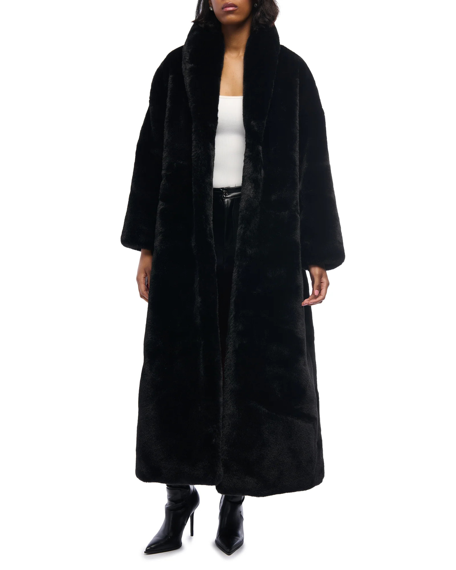 DAYANNE-LONG-LONG FAUX FUR JACKET | Azalea Wang
