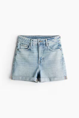 High Waist Denim Shorts - High waist - Short - Black - Ladies | H&M US | H&M (US + CA)