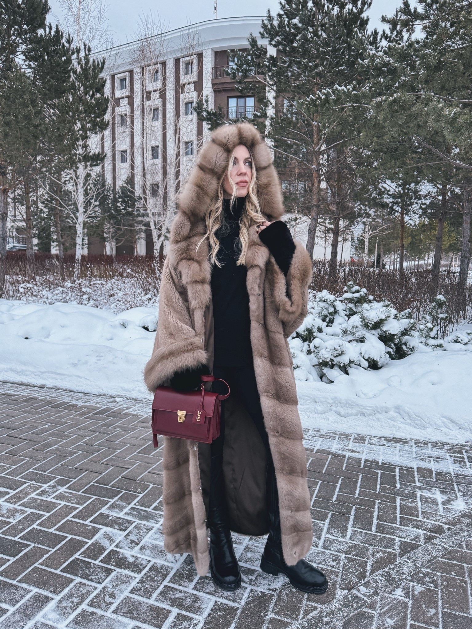 Hooded fur coat, camel coat, all black outfit with leggings and lug sole riding boots 

#LTKSaleAlert #LTKOver40 #LTKSeasonal