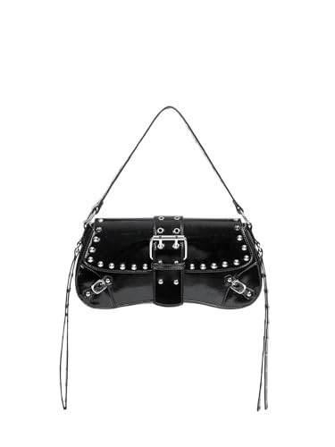 Amazon.com: MakeMeChic Women's Shoulder Bags Y2K PU Leather Clutch Small Purse Hobo Bags Royal Bl... | Amazon (US)