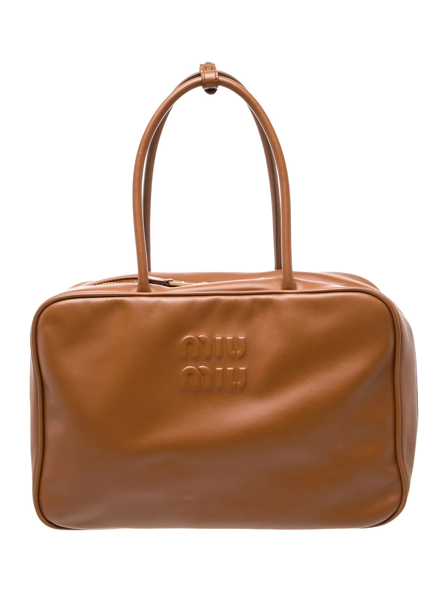 Miu Miu Leather Beau - Brown Shoulder Bags, Handbags - MIU235448 | The RealReal | The RealReal