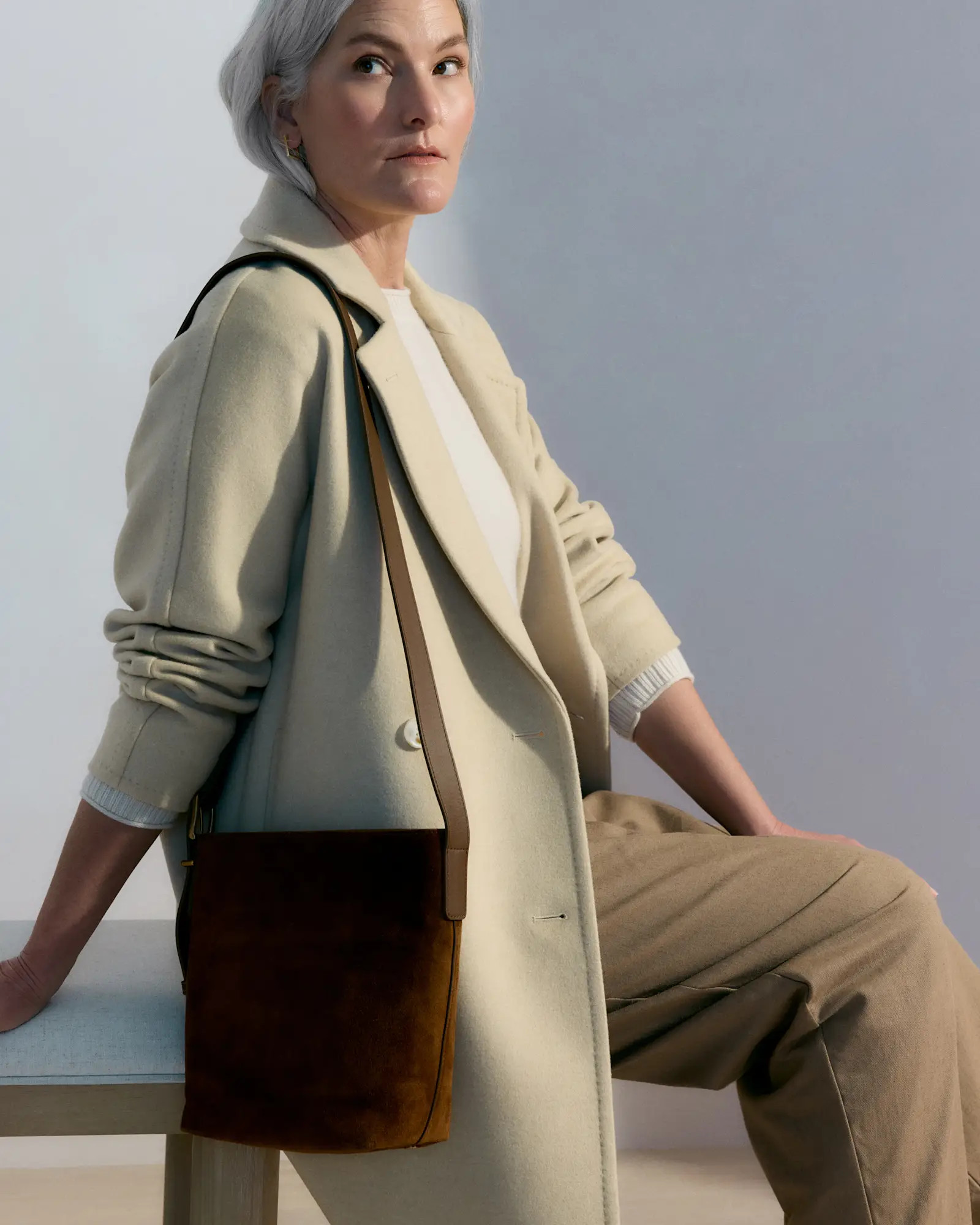 Italian Suede Bucket Crossbody | Quince