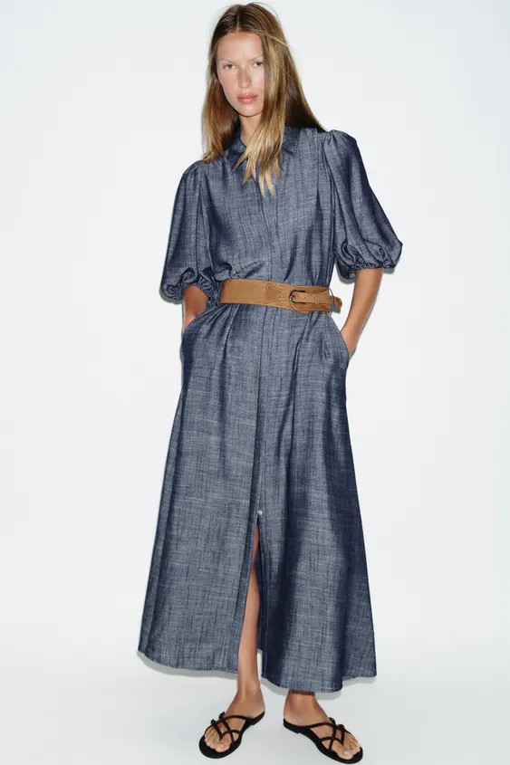 BELTED MIDI DRESS | Zara US