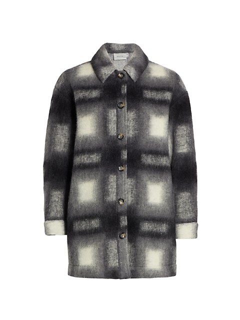 Rini Checked Shacket | Saks Fifth Avenue