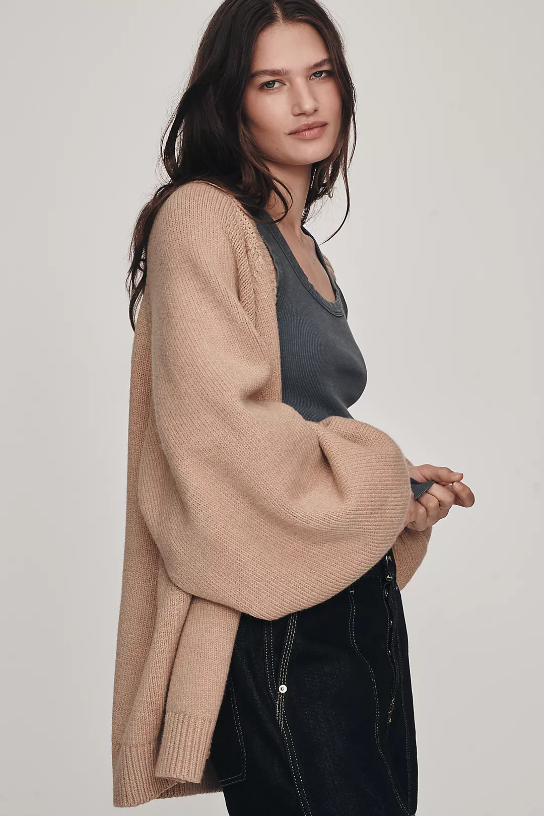 By Anthropologie Oversized Puff-Sleeve Cardigan | Anthropologie (US)