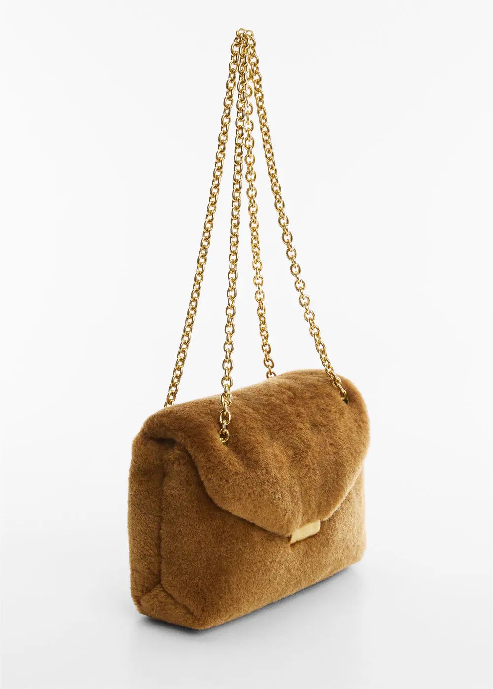 Quilted fur-effect bag -  Women | Mango USA | MANGO (US)