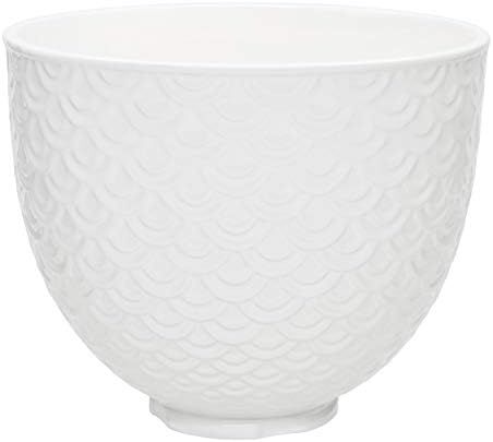 KitchenAid Ceramic Bowl 5-Quart Mixer- Mermaid Lace White | Amazon (US)