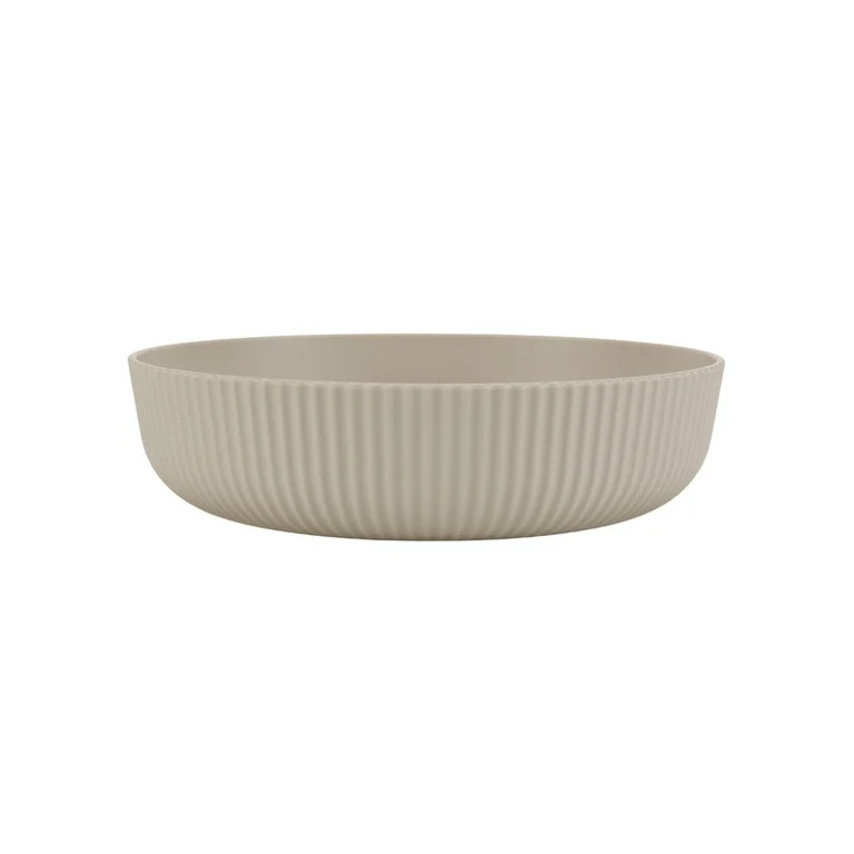 Mainstays Eco-Friendly 43-Ounce Plastic Round Dinner Bowl, Biege - Walmart.com | Walmart (US)