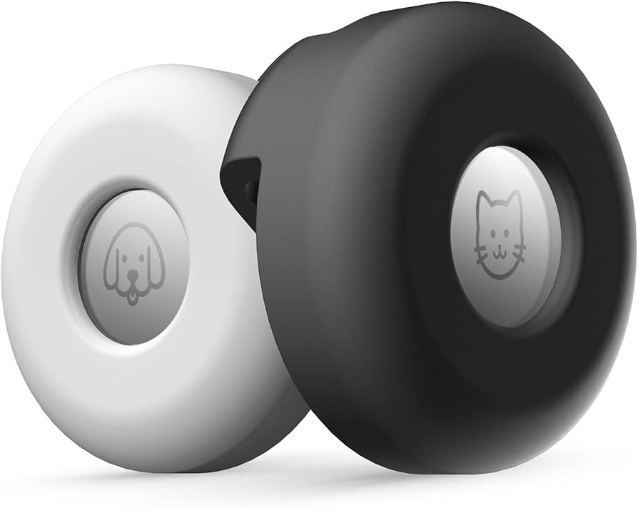 Dog Collar Holder for AirTag, 2 Pack Silicone Pet Collar Case for Apple Airtags, Anti-Lost Airtag... | Amazon (US)