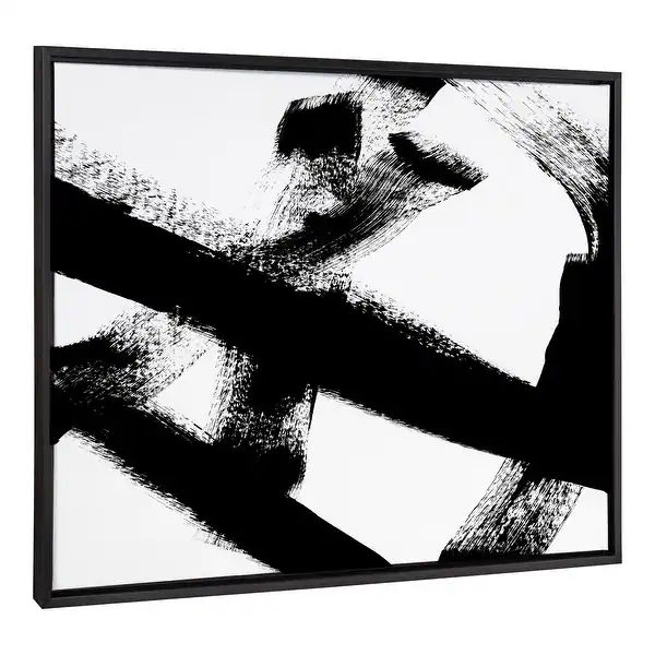 Kate and Laurel Sylvie Gesture I BW Framed Canvas by Amy Lighthall - Overstock - 36218058 | Bed Bath & Beyond