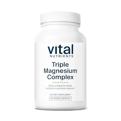 Vital Nutrients Triple Magnesium Complex Supplement | Vegan Magnesium Glycinate, Malate & Oxide 250mg | Easily Absorbed Magnesium Supplement for Stress, Muscle, Heart, Bone Support | 90 Capsules | Amazon (US)