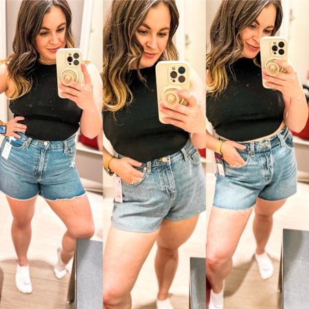 On the hunt for curvy girl approved denim shorts and this time for trying Target! I tried all of these on in a size 8 and would say they’re TTS. Surprisingly the rolled cuff shorts were my favorite even though normally despise cuffed shorts. But these were nice and roomy and didn’t feel like they were strangling my thighs 😅

#LTKfindsunder50 #LTKstyletip #LTKSeasonal