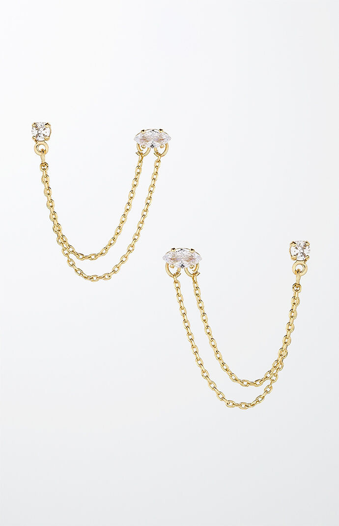 Ettika Two-Hole Earring Chain in Gold | PacSun