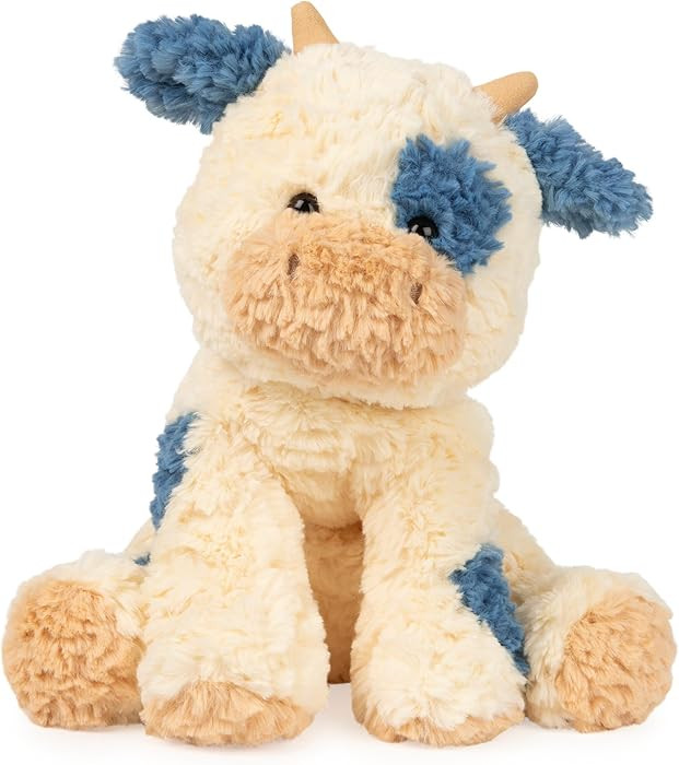 GUND Cozys Collection Cow, Stuffed Animal for Ages 1 and Up, Spring Decor Plush Toy, Cream/Blue, ... | Amazon (US)